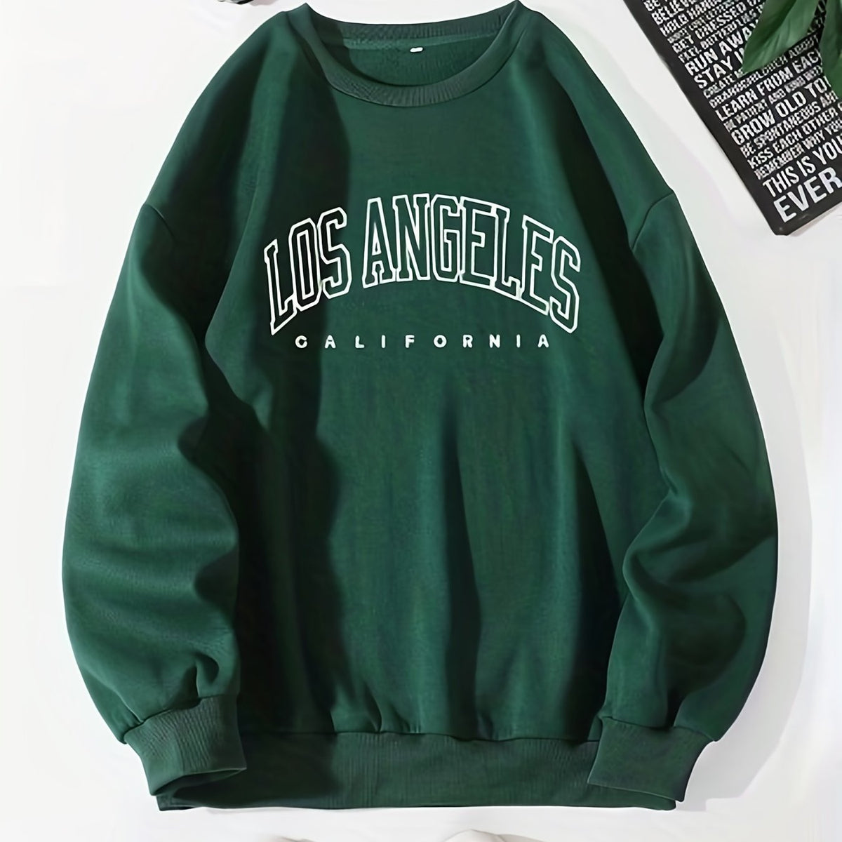Los Angeles Preppy Sweatshirt Long Sleeve Casual Crew Neck Fall Winter Clothing