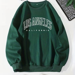 Los Angeles Preppy Sweatshirt Long Sleeve Casual Crew Neck Fall Winter Clothing