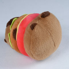 Capybara Plush Toy Hamburger Soft Faux Fur Stuffed Animal