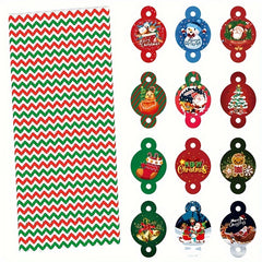 Christmas Party Straws Santa Snowman Straws Pack of 24