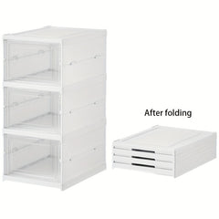 Clear Shoe Storage Boxes Stackable Shoe Organizer