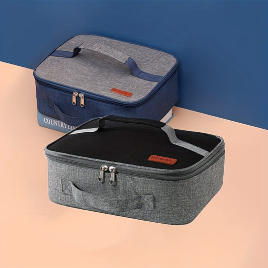 Square Lunch Box Bag Portable Thermal Insulation Waterproof Bento Bag