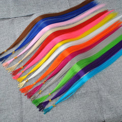 Colorful Rainbow Hair Extensions I Tip Hair Pieces for Parties and Costumes