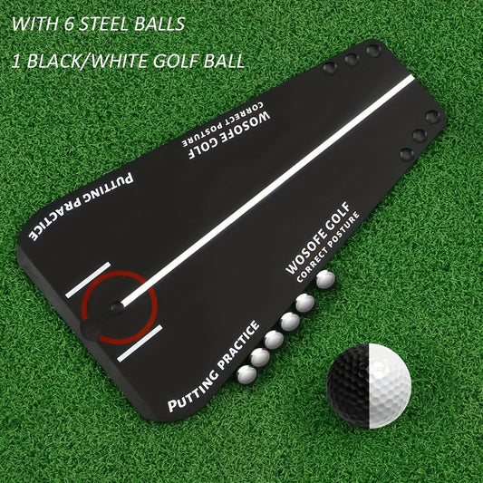Golf Putting Alignment Mirror with Beads & Ball
