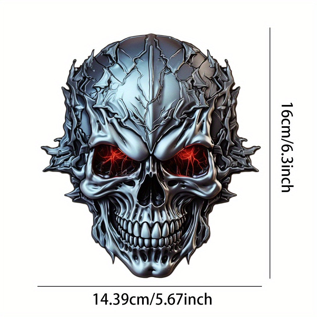 Heavy Metal Motorcycle Skull Sticker Waterproof Decal For Car or Motorcycle