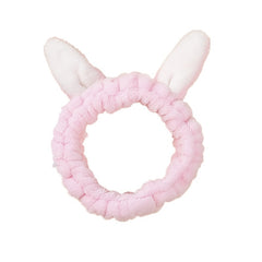 Bunny Ear Bath Headband Elastic Plush Colorful Headband