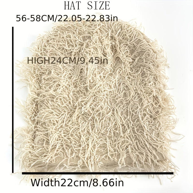 Camouflage Windproof Knit Beanie Hat for Men and Women