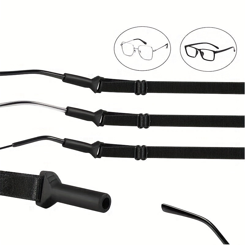 3pcs Outdoor Sports Glasses Rope Anti-drop Adjustable Non-slip Strap