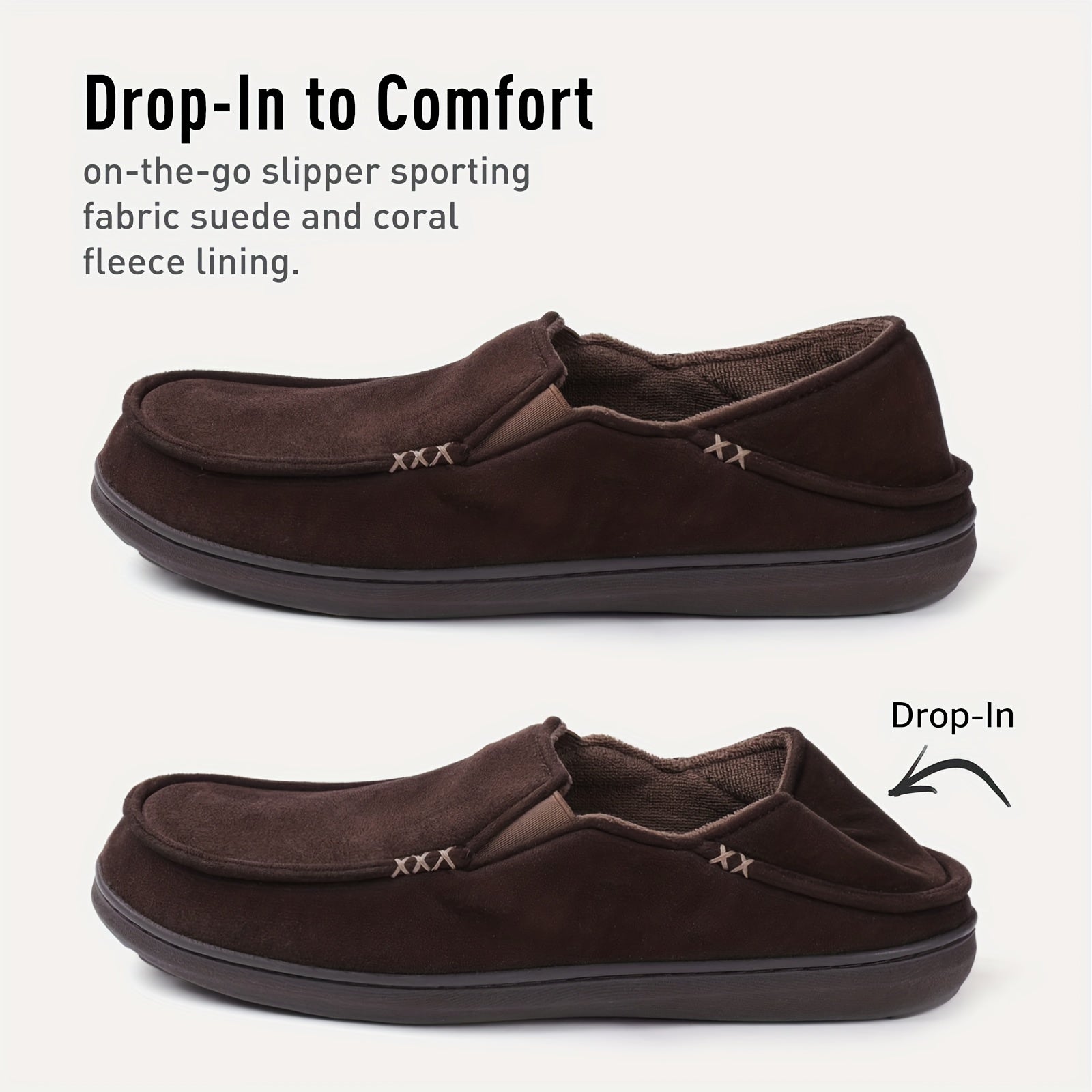 Men's Lightweight Slip-On Home Shoes Non-Slip Loafer for Spring