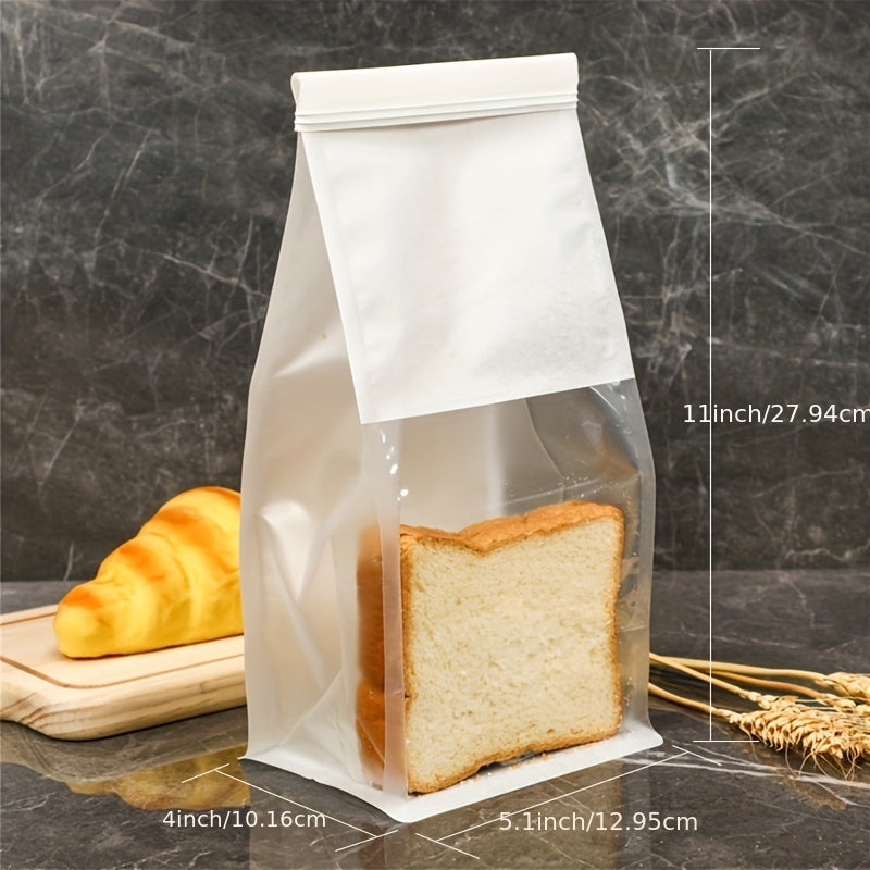 10pcs Reusable Cookie Bread Storage Bags with Visible Window