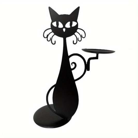 Vintage Cat Candle Holder for Farmhouse Decor & Party Centerpieces