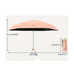 Mini Portable 5 Fold Sunshade Umbrella UV Protection Ultra Light Umbrella