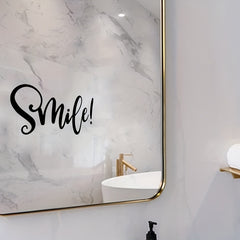 English Smile Inspirational Wall Sticker for Bedroom and Living Room