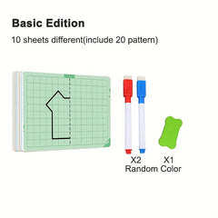 20 Patterns Reusable Lattice Symmetrical Drawing Pen Cards