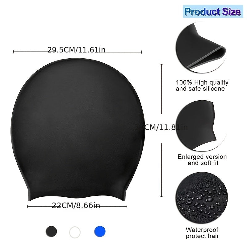 XL Silicone Swimming Cap for Comfortable Fit