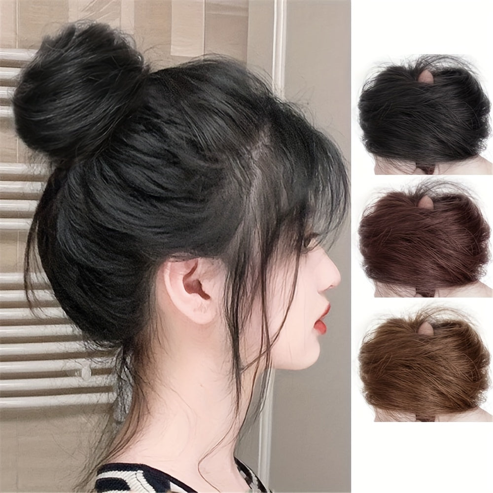 Messy Bun Hair Piece Synthetic Scrunchie Donut Chignon Updo for Women Wedding