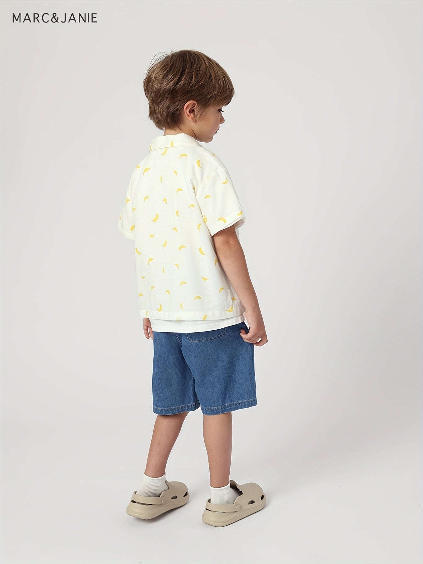 MARC&JANIE Boy's Cotton Fruits Dogs Graphic Printed Shirt