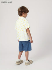 MARC&JANIE Boy's Cotton Fruits Dogs Graphic Printed Shirt