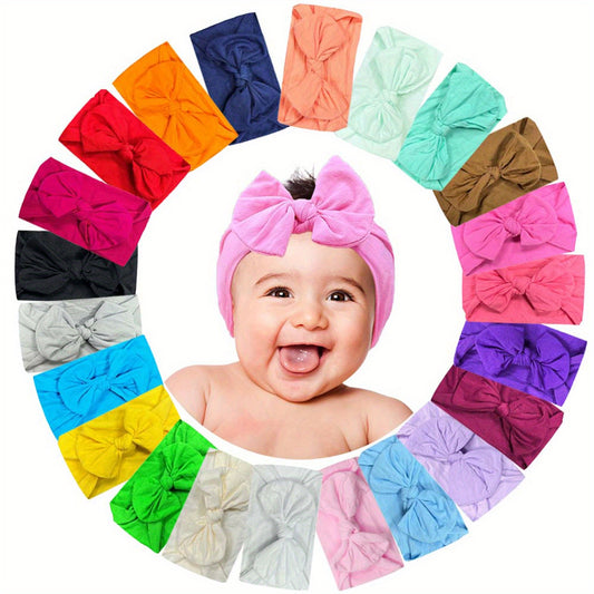 8pcs Baby Soft Bow Headband for Holiday Party Gift