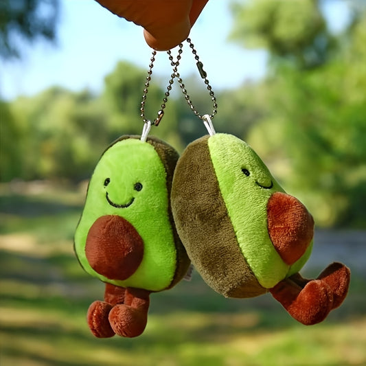 Avocado Pendant Keychain Plush Toy Mini Doll Trinket Jewelry