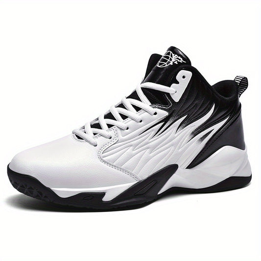 Men's Flame Pattern Basketball Sneakers - Assorted Colors