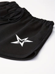  Star Print Elastic Waist Sporty Shorts