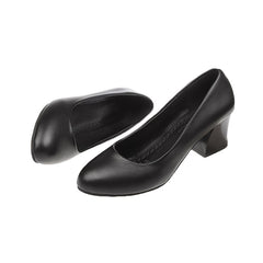 Chunky Heel Court Shoes Pointed Toe Low Heels Women's Footwear