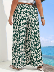  Tie Dye High Rise Wide Leg Pants With Belt