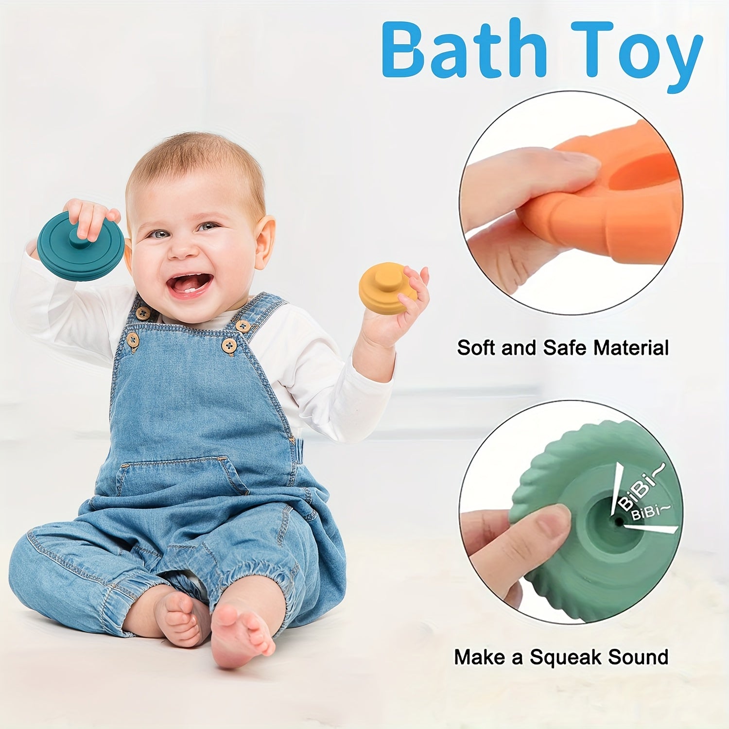 Silicone Stacking Rings Toy for Toddlers Educational Recognition