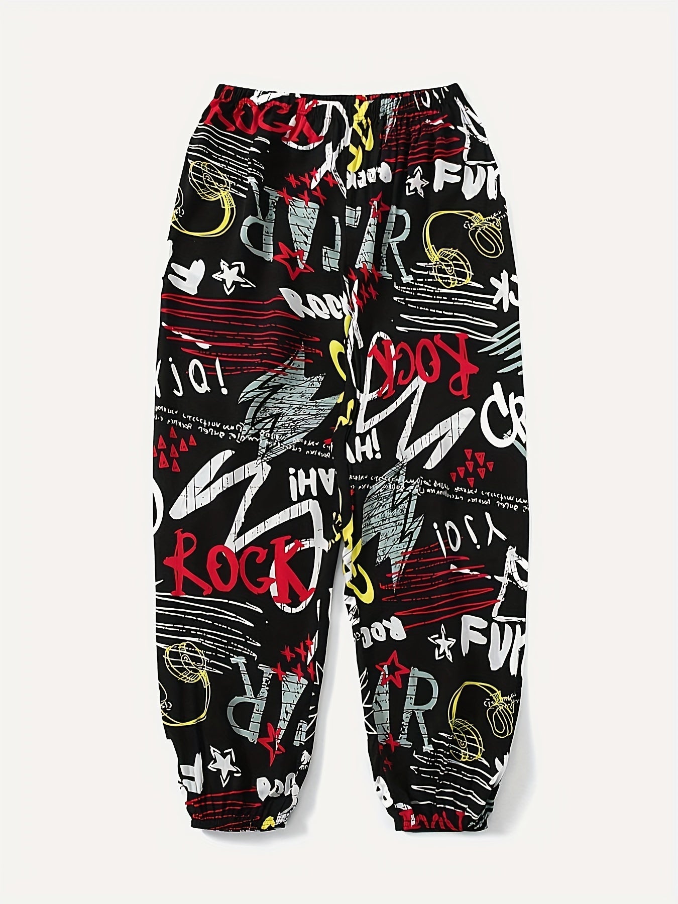 Girls Floral Elastic Waist Pants Thin Loose Trousers