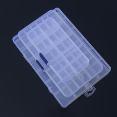 Plastic Compartment Jewelry Storage Box Earrings Organizer Case