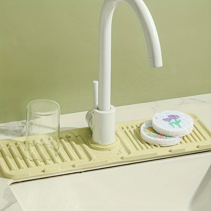 2pcs Silicone Drain Mat Anti-Splash Hand Washing Pool Faucet Non-Slip