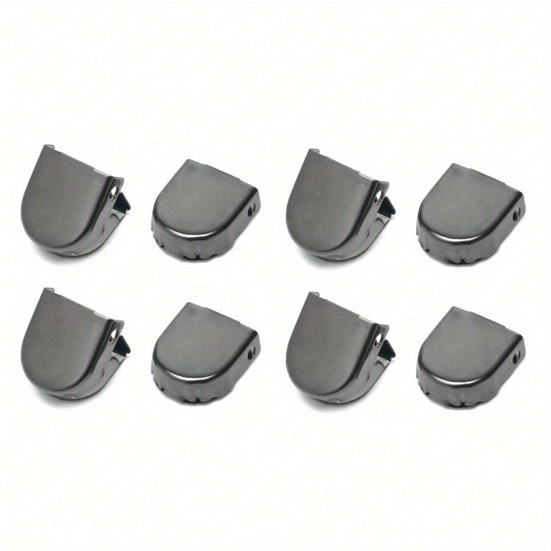 Stainless Steel Shoelace End Clips 10x9mm No Tie Shoe Lace Tips Dark Gray 8pcs