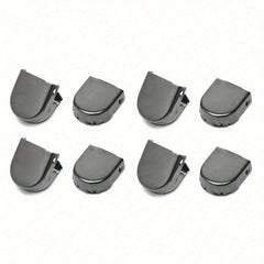 Stainless Steel Shoelace End Clips 10x9mm No Tie Shoe Lace Tips Dark Gray 8pcs