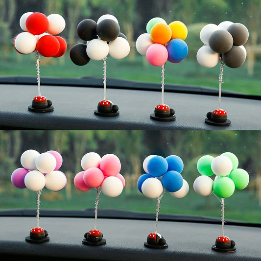 Colorful Balloons Car Dashboard Decorations Mini Cartoon Car Ornaments