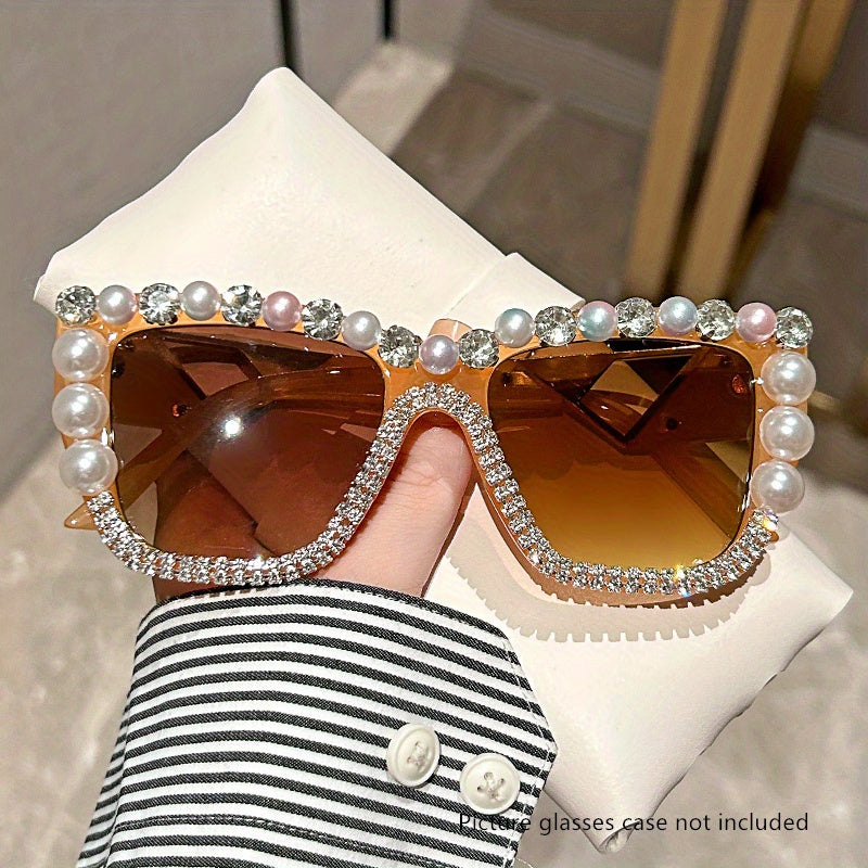 Glitter Rhinestone Cat Eye Sunglasses UV400 Summer Party Glasses
