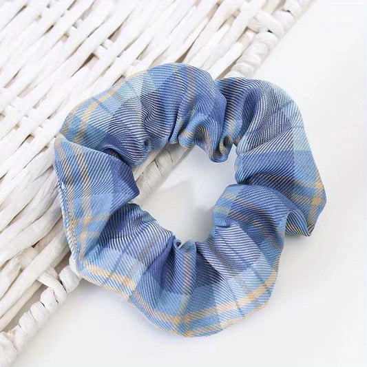 Plaid Hair Tie Large Scrunchie Ponytail Hair Rope Accessories