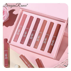 6-Piece Lip Glaze Set, Non-Stick Cup Nude Skin Lip Gloss