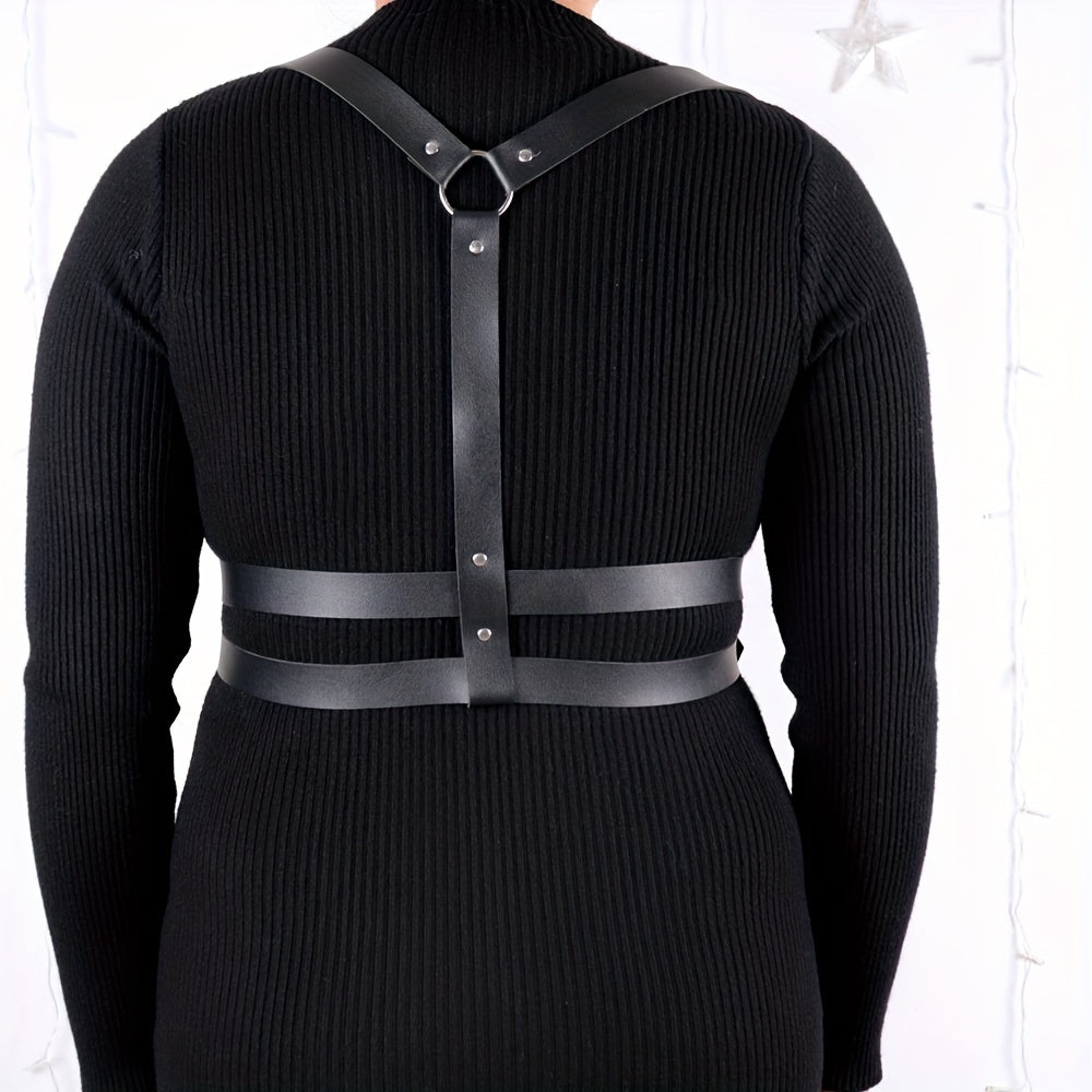  Harness Belt PU Leather Tassel Body Chest Belt Women Punk