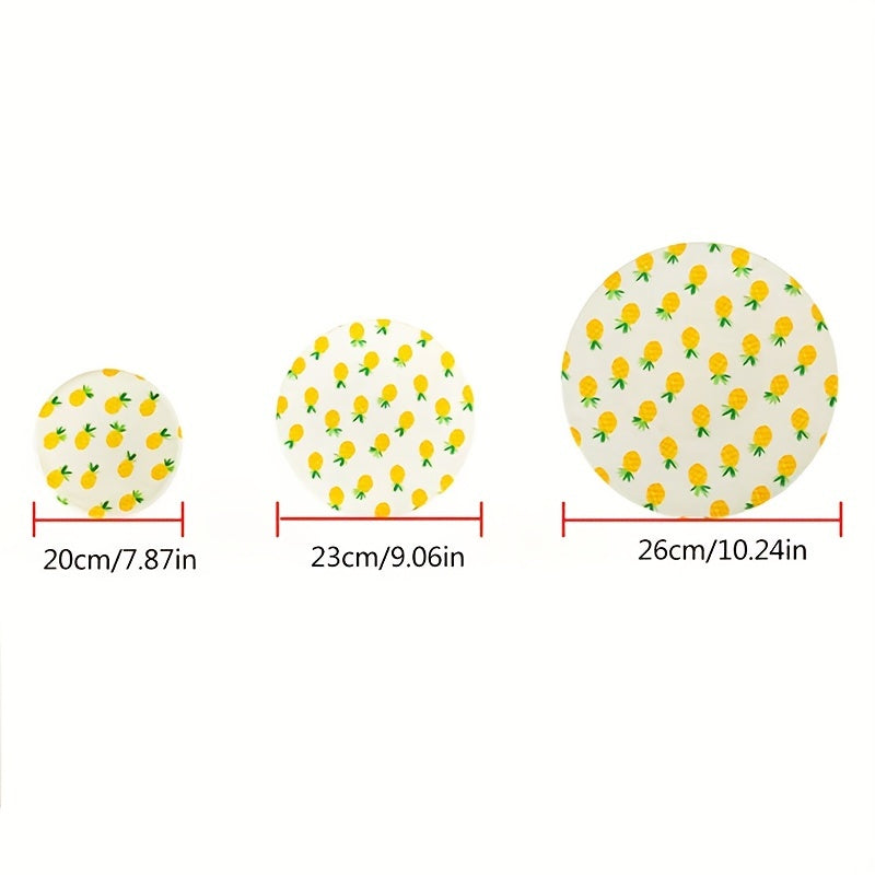 3pcs Elastic Bowl Covers Stretch Wrap Food Storage Cover