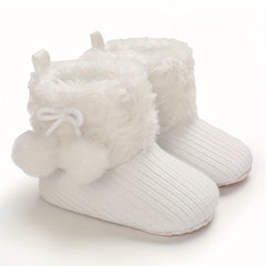 Baby Girls Soft and Warm Fleece Boots for Indoor Outdoor Walking Winter