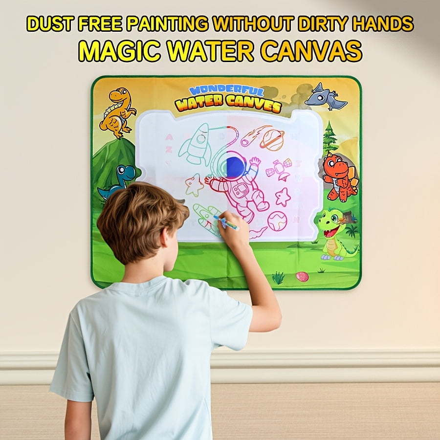 Magic Doodle Mat & Watercolor Canvas for Kids Mess Drawing Fun