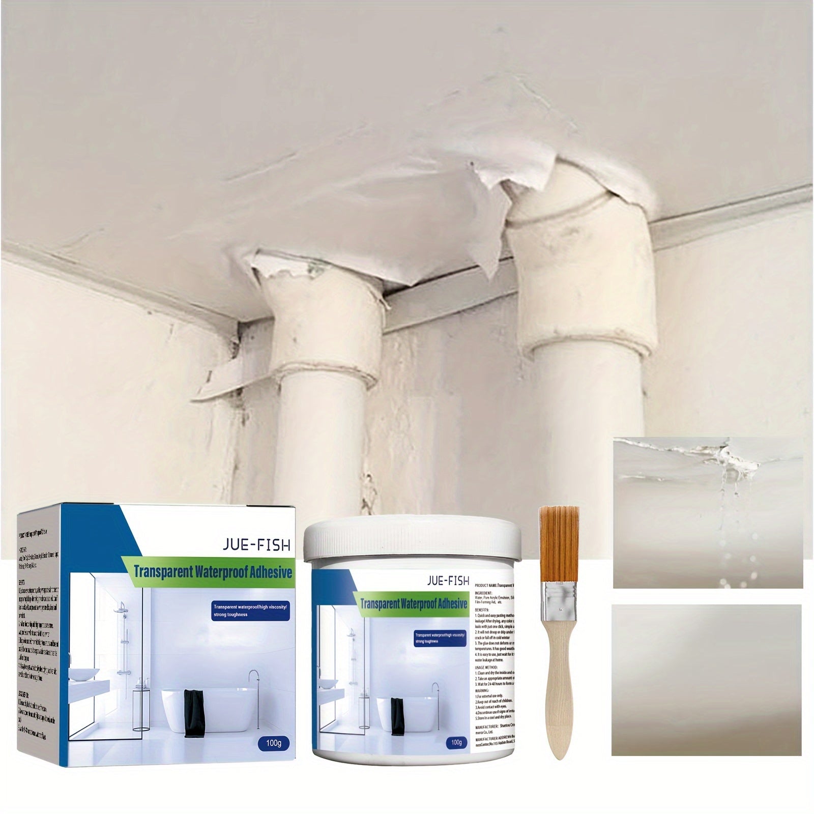 Transparent Waterproof Glue Coating for Bathroom Balcony Roof