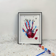 DIY Hand And Foot Print Set With Photo Frame 25 4 Cm Minimalist Picture Frame