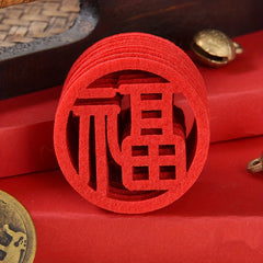 20pcs Fu Character Red Spring Clings Year Of The Dragon Removable Wall Art Decor