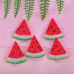 7Pcs Watermelon Resin Decoration Pendant DIY Small Accessories