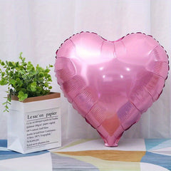 2pcs Giant 81cm Red Heart Balloons Set with Ribbon and Straw
