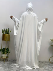 Casual Abaya Dress Women's Plus Solid Long Sleeve Maxi Dress