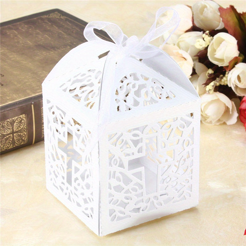 Creative Wedding Party Favor Cross Hollow Paper Candy Box