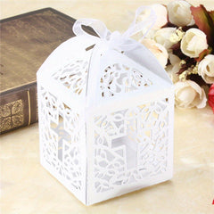 Creative Wedding Party Favor Cross Hollow Paper Candy Box